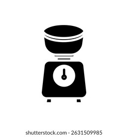 kitchen scale icons isolated on White Background. Flat style design