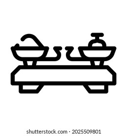 kitchen scale line icon vector. kitchen scale sign. isolated contour symbol black illustration