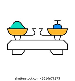 kitchen scale line icon vector. kitchen scale sign. isolated symbol illustration