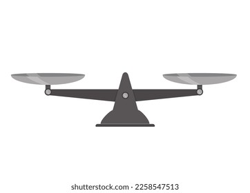 kitchen scale mechanical balance law justice vector illustration