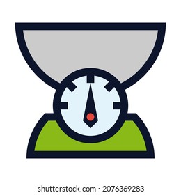 Kitchen Scale. Simple Vector Color Icon.