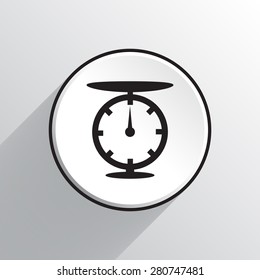 kitchen scale vector icon 