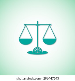kitchen scale vector icon 