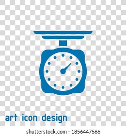 kitchen scale vector icon on an abstract background