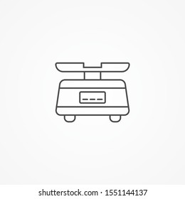 Kitchen scale vector icon sign symbol