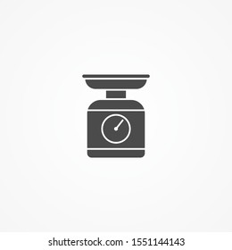 Kitchen scale vector icon sign symbol
