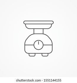 Kitchen scale vector icon sign symbol
