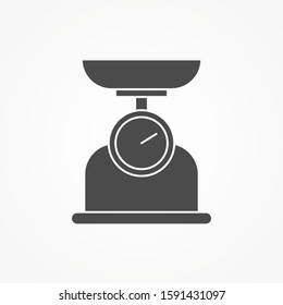 Kitchen scale vector icon sign symbol