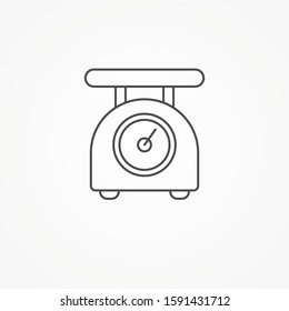 Kitchen scale vector icon sign symbol