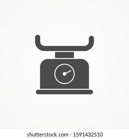 Kitchen scale vector icon sign symbol