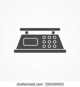 Kitchen scale vector icon sign symbol