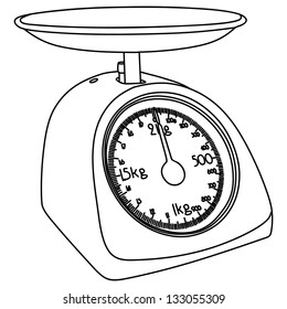 Kitchen Scale, Vector Illustration