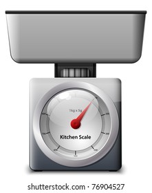 Kitchen Scale. Vector illustration