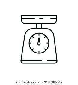 icono de báscula de cocina - trazo editable