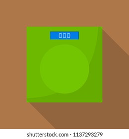 Kitchen scales icon. Flat illustration of kitchen scales vector icon for web design