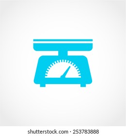 Kitchen scales Icon Isolated on White Background