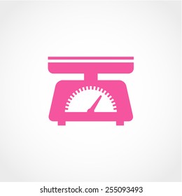 Kitchen scales Icon Isolated on White Background