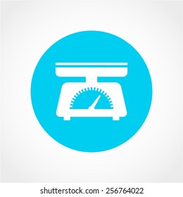 Kitchen scales Icon Isolated on White Background