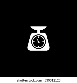 kitchen scales icon, isolated, white background