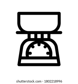 kitchen scales icon or logo isolated sign symbol vector illustration - high quality black style vector icons
