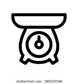 kitchen scales icon or logo isolated sign symbol vector illustration - high quality black style vector icons
