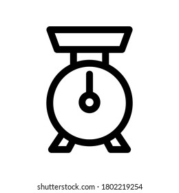 kitchen scales icon or logo isolated sign symbol vector illustration - high quality black style vector icons
