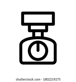 kitchen scales icon or logo isolated sign symbol vector illustration - high quality black style vector icons
