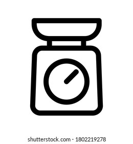 kitchen scales icon or logo isolated sign symbol vector illustration - high quality black style vector icons

