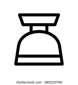 Küchenwaage-Symbol oder Logo einzeln auf Zeichen, Vektorgrafik - hochwertige Vektorsymbole im schwarzen Stil
