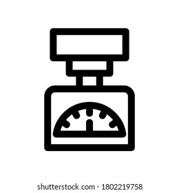 kitchen scales icon or logo isolated sign symbol vector illustration - high quality black style vector icons
