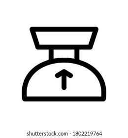 escala de cocina icono o logotipo símbolo de signo aislado ilustración vectorial de alta calidad estilo negro iconos vectoriales
