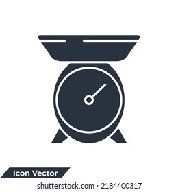 ilustración vectorial del logotipo del icono de la cocina. plantilla de símbolo de peso para colección de diseño gráfico y web