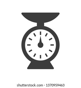 Kitchen scales icon on white background. Vector illustration