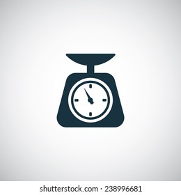 kitchen scales icon on white background 