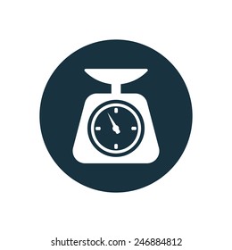 kitchen scales icon on white background 
