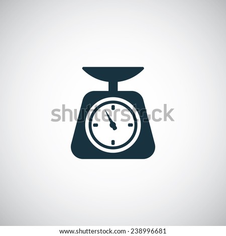 kitchen scales icon on white background 