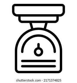 Kitchen scales icon outline vector. Home board. Cook food