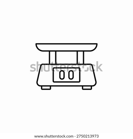 kitchen scales icon sign vector