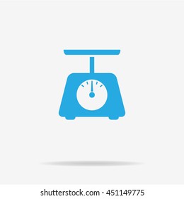 Kitchen scales icon. Vector concept illustration for design.