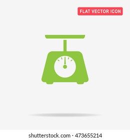 Kitchen scales icon. Vector concept illustration for design.