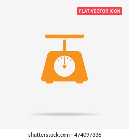 Kitchen scales icon. Vector concept illustration for design.