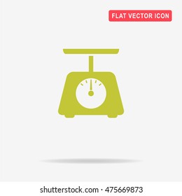 Kitchen scales icon. Vector concept illustration for design.