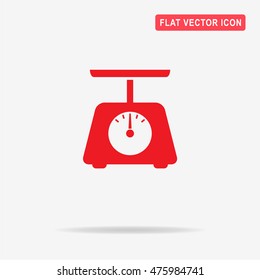 Kitchen Scales Icon. Vector Concept Illustration For Design.