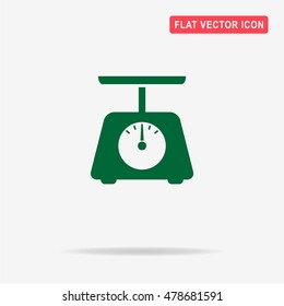 Kitchen scales icon. Vector concept illustration for design.