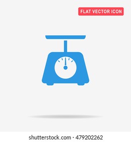 Kitchen scales icon. Vector concept illustration for design.