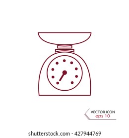 Kitchen scales icon, vector design