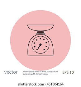 Kitchen scales icon, vector design