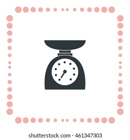 Kitchen scales icon, vector design