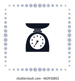 Kitchen scales icon, vector design
