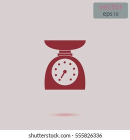 Kitchen scales icon, vector design